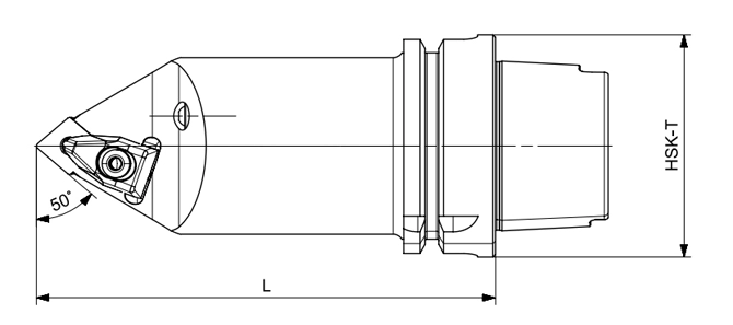 Especificación de la herramienta de torneado HS-T Dcmnn 50 °/80 °/50 °