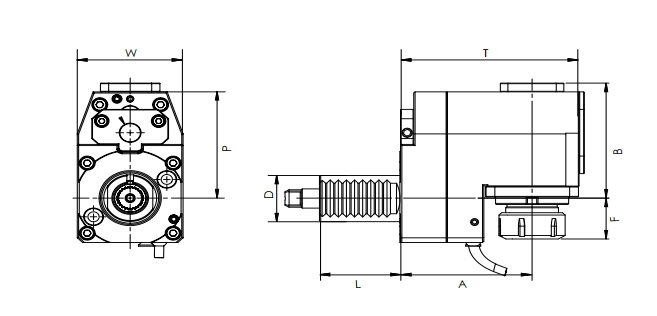ESPECIFICACIÓN DE LA CABEZA RADIAL DE VDI, OFFSET, DIN 1809