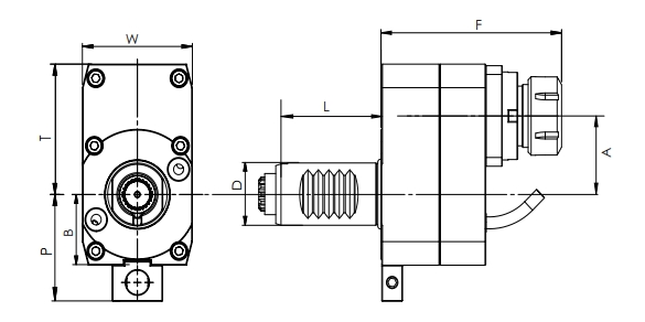 ESPECIFICACIÓN DE LA CABEZA IMPULSADA AXIAL VDI, OFFSET, DIN 5480