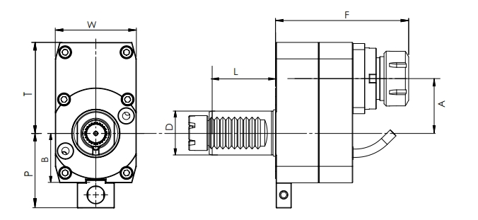 ESPECIFICACIÓN DE LA CABEZA IMPULSADA AXIAL VDI, OFFSET,TOEM