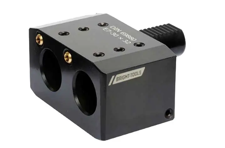 Soporte de barra de doble perforación, derecho