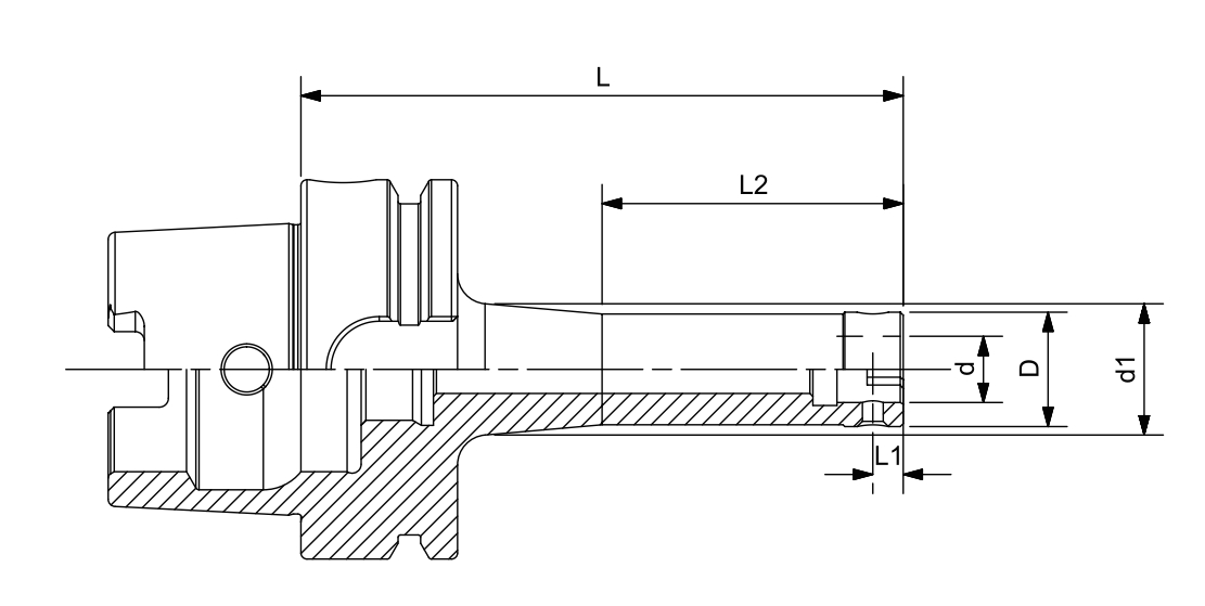 ESPECIFICACIÓN DEL TITULAR DE LA HERRAMIENTA DE ABORDAMIENTO HSK-A DIN 69893