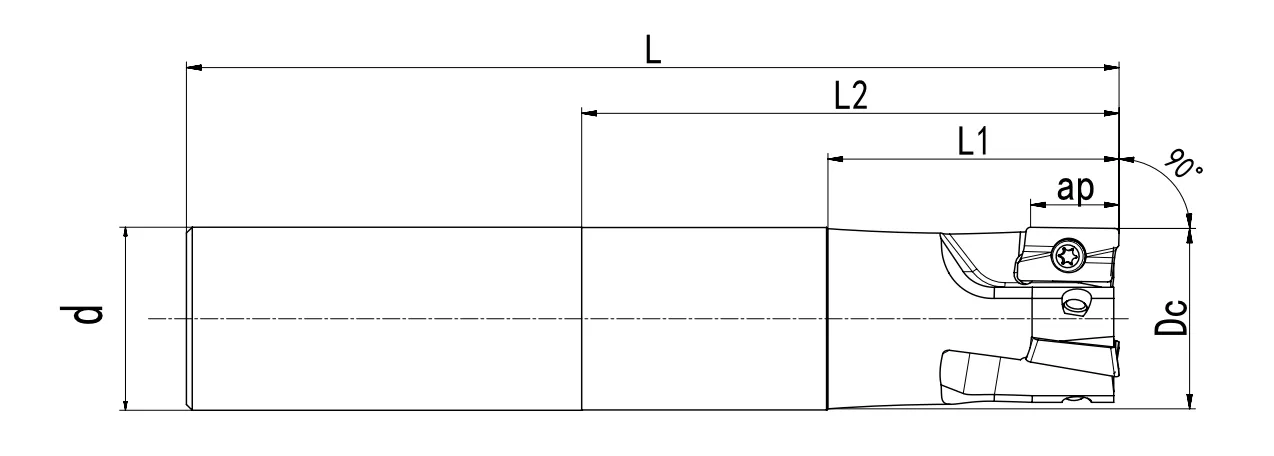 SPECIFICATION OF END MILLING CUTTER, AMPT INSERTS APMT 1604PDER - 翻译中...