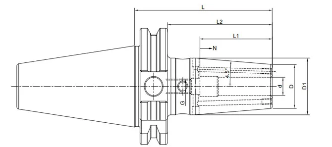 ESPECIFICACIONES DEL MANDRIL DE AJUSTE TERMORRÁMICO SK DE 4,5°, REFRIGERANTE