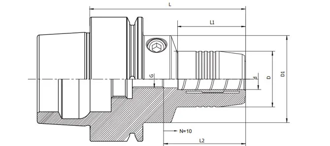 ESPECIFICACIONES DEL ESTÁNDAR DE MANDRIL HIDRÁULICO HSK-F