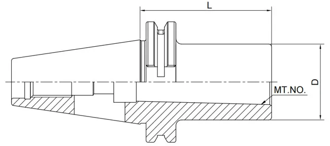 ESPECIFICACIONES DEL ADAPTADOR DE CONO MORSE DIN 69871 CON ESPIGA