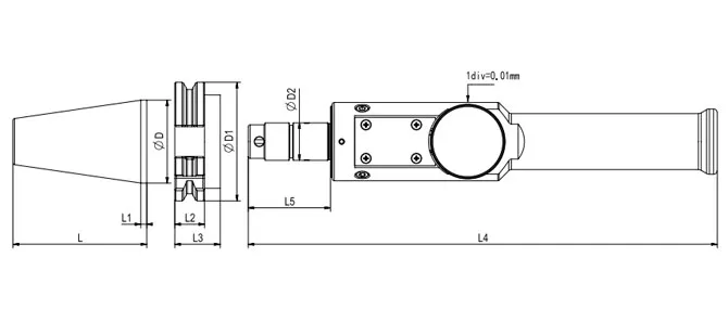ESPECIFICACIONES DE LA HERRAMIENTA DE ALINEACIÓN SK PARA EL BRAZO ATC