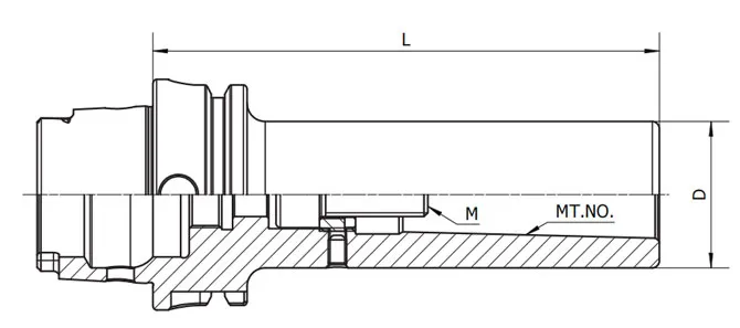 ESPECIFICACIONES DEL ADAPTADOR DE CONO MORSE DIN 69893 CON BARRA DE TRACCIÓN