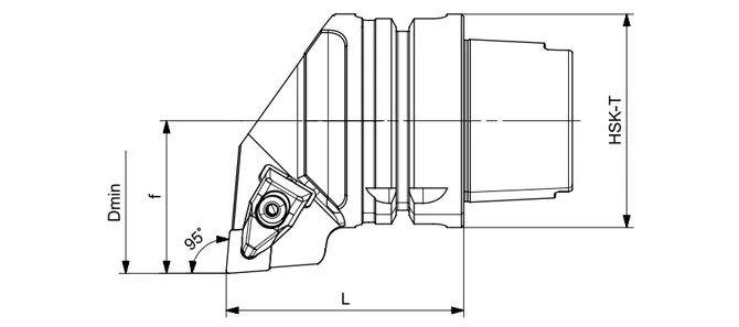 ESPECIFICACIONES DE LA HERRAMIENTA DE TORNEADO HSK-T DCLNR | DCLNL 95°/80°