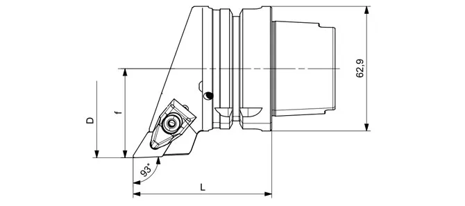 SPECIFICATION OF HSK-T TURNING TOOL DDJNR | DDJNL 55°/93° - 翻译中...
