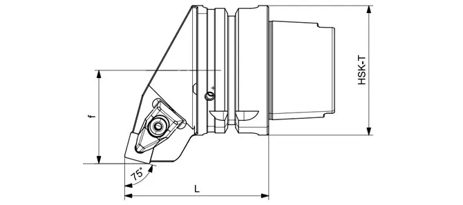 ESPECIFICACIONES DE LA HERRAMIENTA DE TORNEADO HSK-T DSBNR | DSBNL 90°/75°