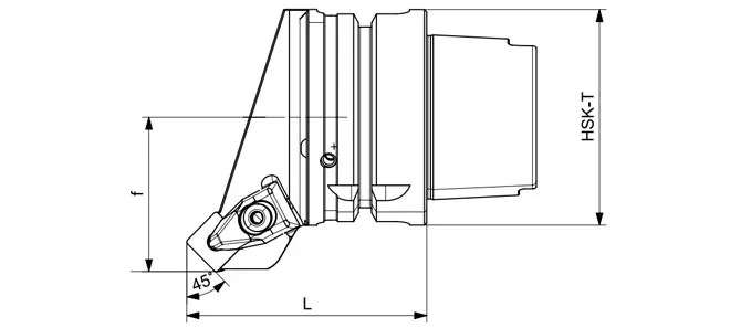 ESPECIFICACIONES DE LA HERRAMIENTA DE TORNEADO HSK T DSSNR | DSSNL 45°/90°