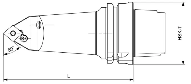 ESPECIFICACIONES DE LA HERRAMIENTA DE TORNEADO HSK-T PCMNN 50°/80°/50°