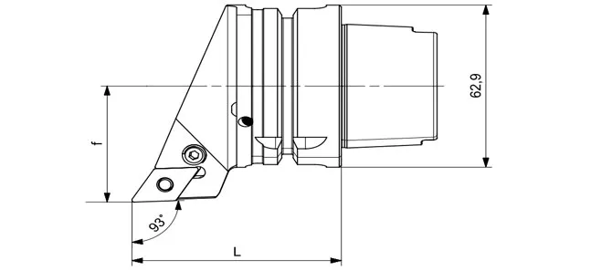 ESPECIFICACIONES DE LA HERRAMIENTA DE TORNEADO HSK-T PDJNR | PDJNL 55°/93°