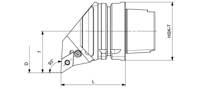 ESPECIFICACIONES DE LA HERRAMIENTA DE TORNEADO HSK-T PDUNR | PDUNL 93°/55°