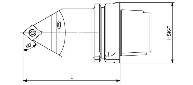 ESPECIFICACIONES DE LA HERRAMIENTA DE TORNEADO HSK-T SCMCN 50°/80°/50°