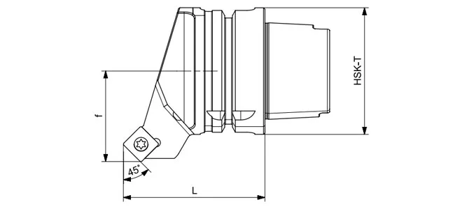 ESPECIFICACIONES DE LA HERRAMIENTA DE TORNEADO HSK-T SSSCR | SSSCL 45°/90°
