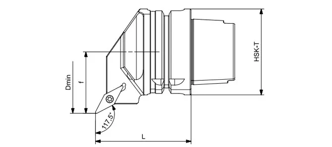 ESPECIFICACIONES DE LA HERRAMIENTA DE TORNEADO HSK-T SVPBR | SVPBL | SVPCR | SVPCL 117,5°/35°