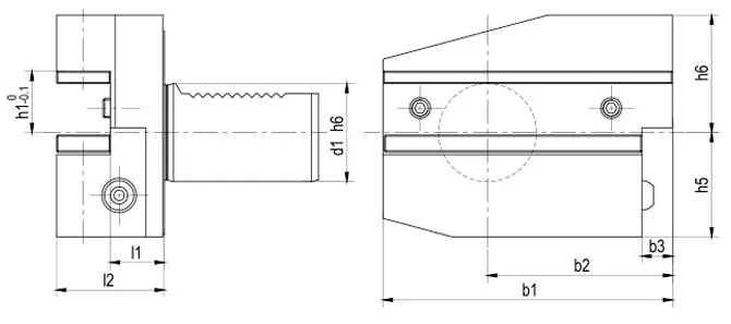 ESPECIFICACIÓN DEL SOPORTE RADIAL FORMA B7 INVERTIDO A LA DERECHA, LARGO