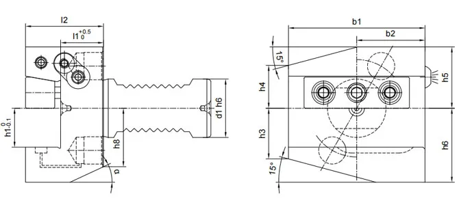 ESPECIFICACIONES DE LOS SOPORTES DE SUJECIÓN DE CUÑA RADIALES, CORTOS Y PARA REFRIGERANTE B1B4AK