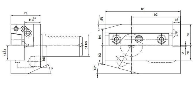 ESPECIFICACIONES DE LOS SOPORTES DE SUJECIÓN DE CUÑA RADIALES, LARGOS Y PARA REFRIGERANTE B5AK