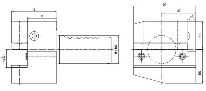 ESPECIFICACIÓN DEL SOPORTE RADIAL FORMULARIO B1 DERECHO, CORTO