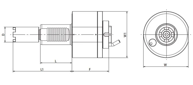 ESPECIFICACIONES DEL CABEZAL DE ACCIONAMIENTO AXIAL VDI, HAAS ESCALONADO