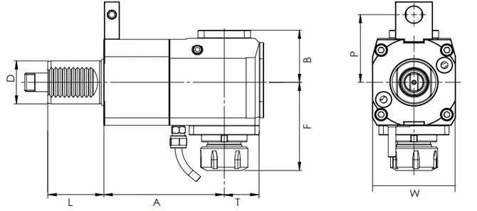 ESPECIFICACIONES DEL CABEZAL DE ACCIONAMIENTO RADIAL VDI, DIN 1809