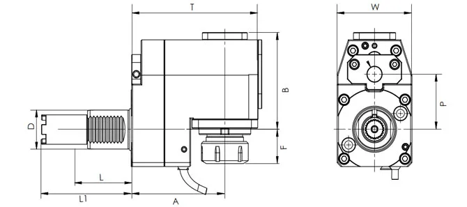 ESPECIFICACIONES DEL CABEZAL DE ACCIONAMIENTO RADIAL VDI, DESPLAZADO, ESCALONADO HAAS